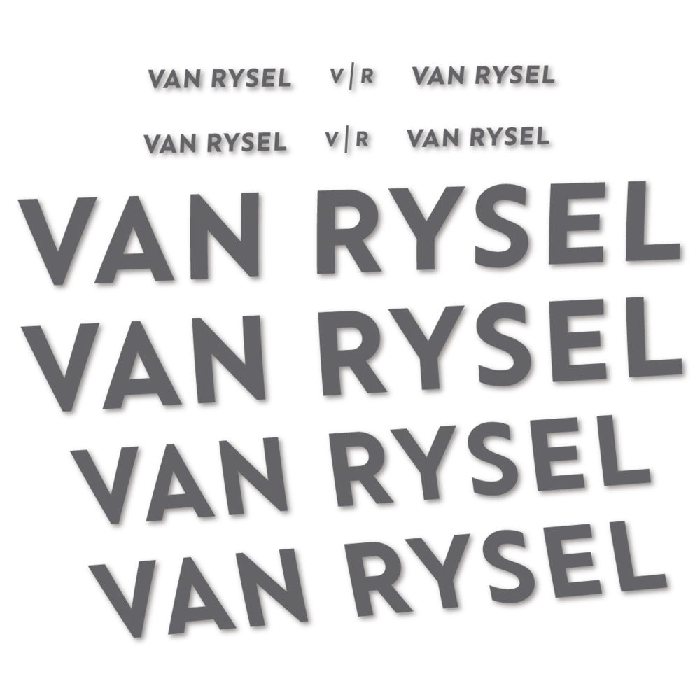 Stickers cadre Van Rysel couleur Trafc Grey