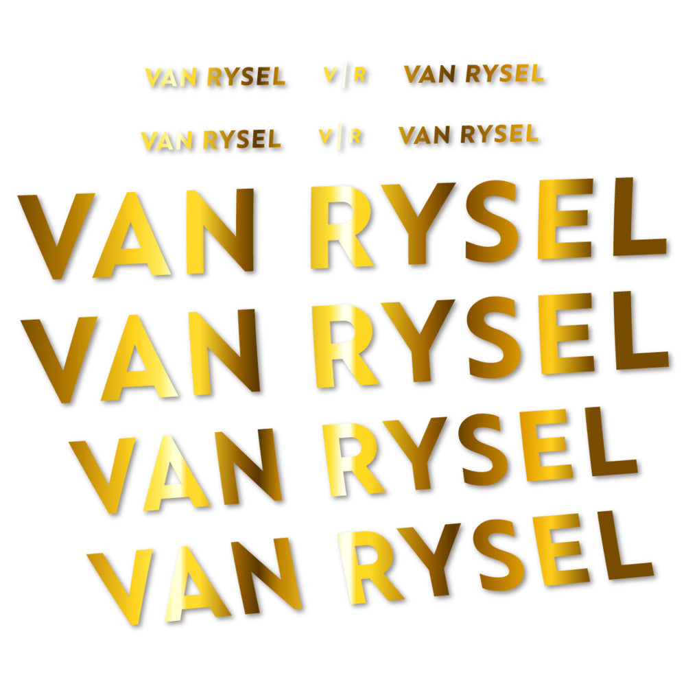 Stickers cadre Van Rysel couleur Chrome Gold