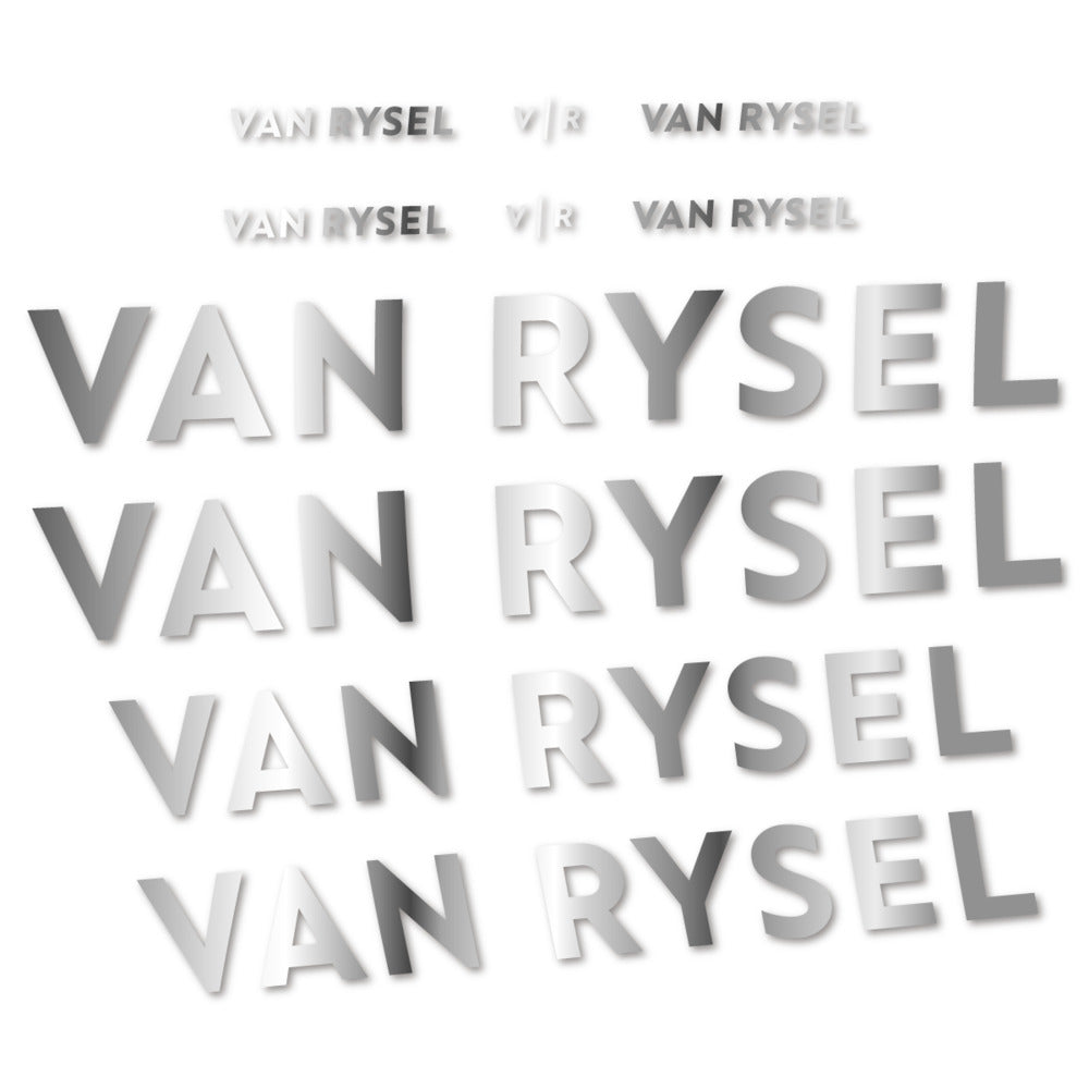 Stickers cadre Van Rysel couleur Chrome Silver
