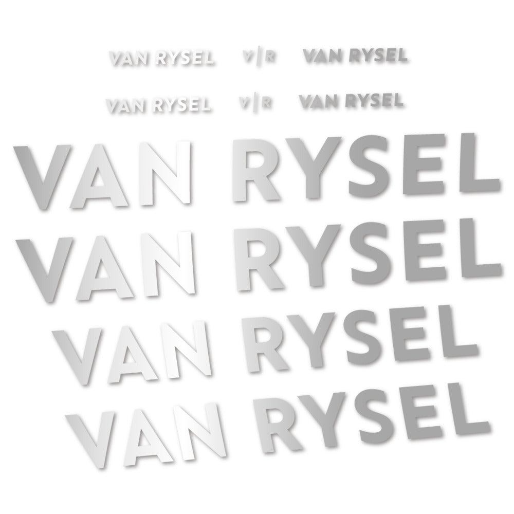 Stickers cadre Van Rysel couleur Light Silver