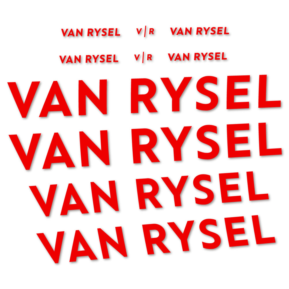 Stickers cadre Van Rysel couleur Red