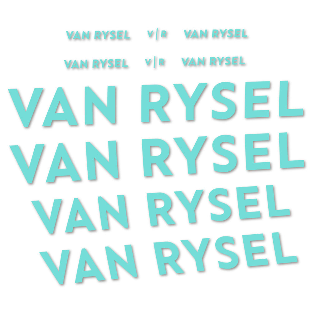 Stickers cadre Van Rysel couleur Blue Green