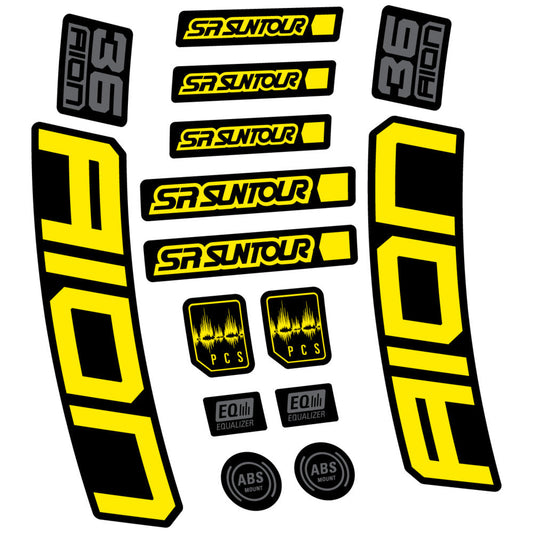 Stickers Compatible Decal SR Suntour Aion 36 Boost Grey 2025 compatibles - Autocollants fourche VTT