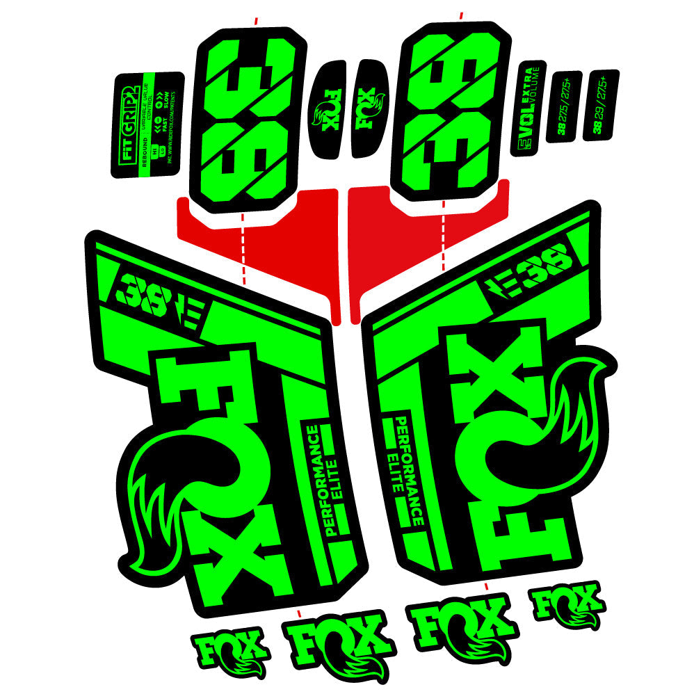 Stickers Custom Autocollant for Fox 38 Performance Elite E (2021 2024) 29” Vinyl Sticker Autocollants fourche VTT