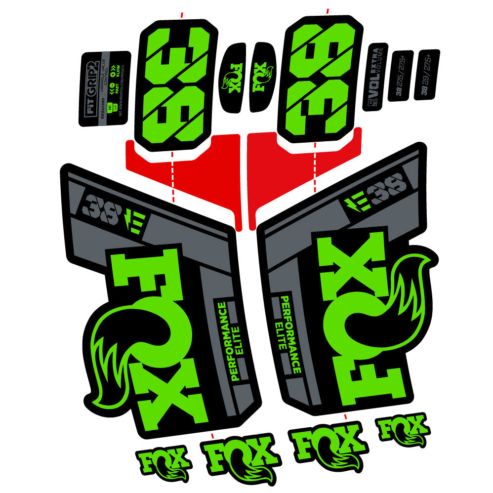 Stickers Custom Autocollant for Fox 38 Performance Elite E (2021 2024) 29” Vinyl Sticker Autocollants fourche VTT